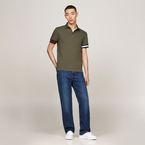 Polo Punho Colorblock Slim