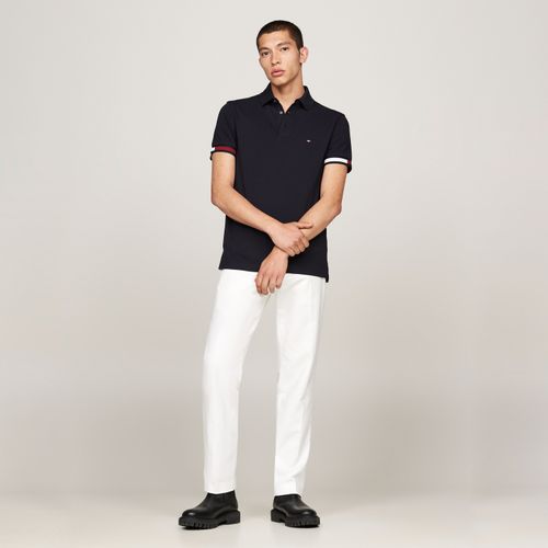 Polo Punho Colorblock Slim