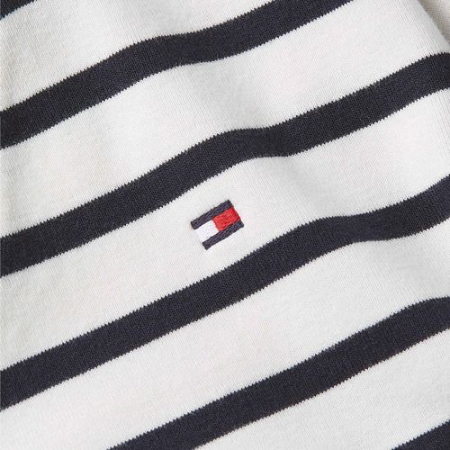 Camiseta Slim Listrada Gola V