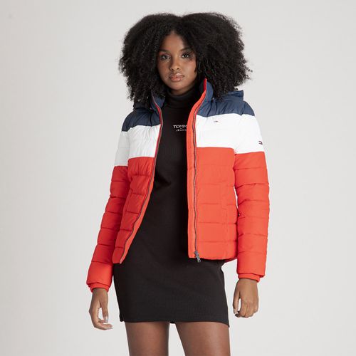 Jaqueta Acolchoada Colorblock Tommy Jeans