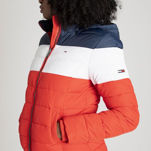 Jaqueta Acolchoada Colorblock Tommy Jeans