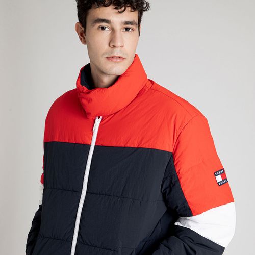 Jaqueta Puffer Colorblock Tommy Jeans