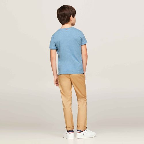 BOYS BASIC CN KNIT S/S - DARK ALLURE HEATHER - 9M