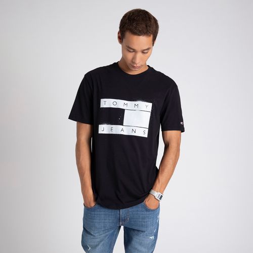 Camiseta Bandeira Spray Tommy Jeans