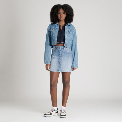 Jaqueta Cropped Zíper Tommy Jeans