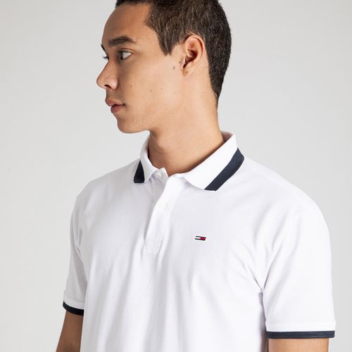 Polo Faixa Contraste Regular Tommy Jeans