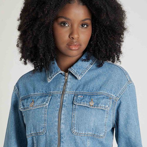 Jaqueta Cropped Zíper Tommy Jeans