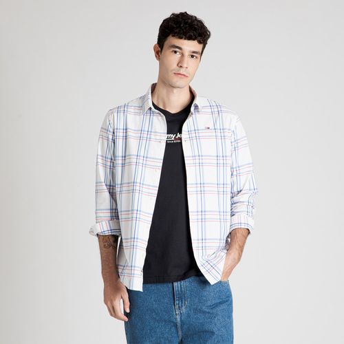 Camisa Xadrez Popeline Regular Tommy Jeans