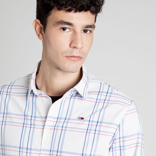 Camisa Xadrez Popeline Regular Tommy Jeans