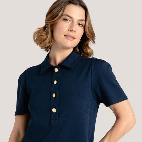 Vestido Polo  Gold Button