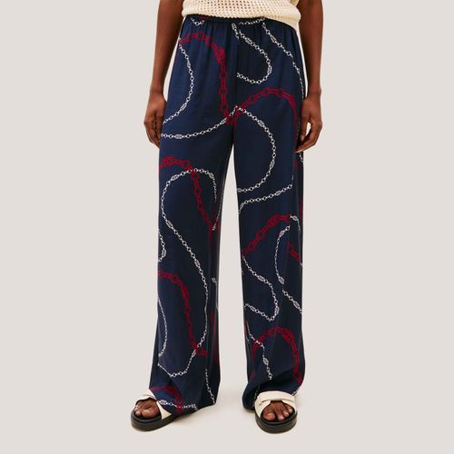Calça Viscose Estampa Correntes
