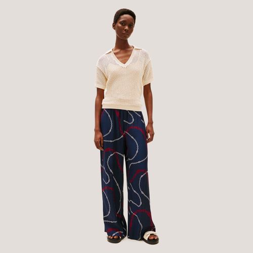 Calça Viscose Estampa Correntes