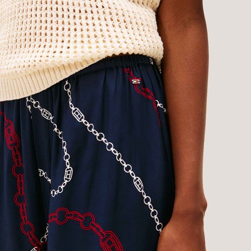 Calça Viscose Estampa Correntes