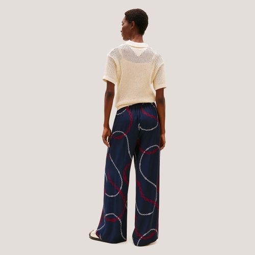 Calça Viscose Estampa Correntes