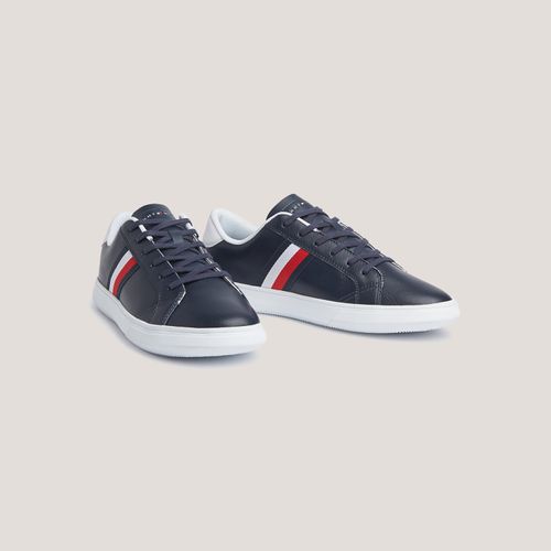 Tommy Tênis  Masculino Couro Faixa Lateral