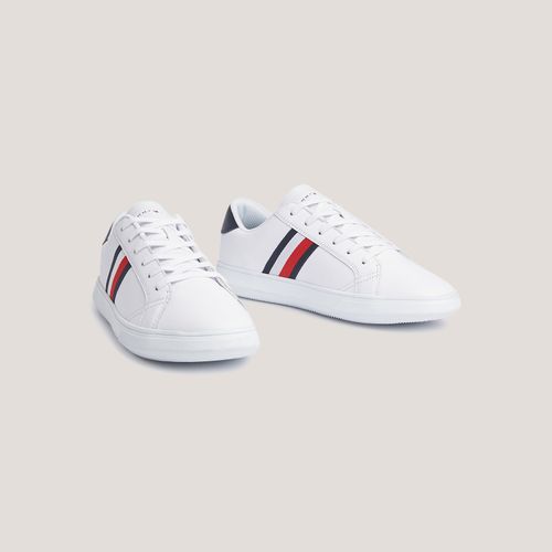 Tommy Tênis  Masculino Couro Faixa Lateral