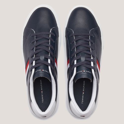 Tommy Tênis  Masculino Couro Faixa Lateral