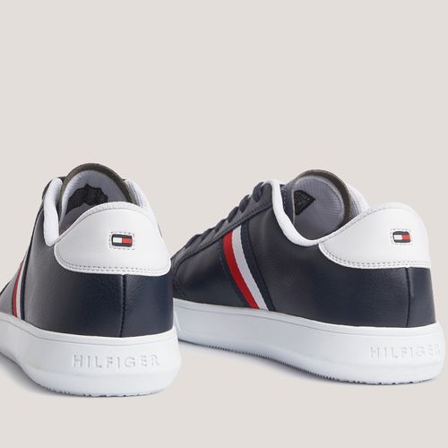 Tommy Tênis  Masculino Couro Faixa Lateral