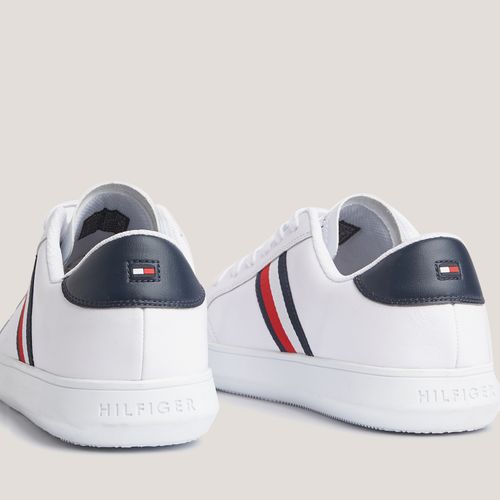 Tommy Tênis  Masculino Couro Faixa Lateral