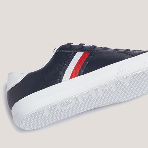 Tommy Tênis  Masculino Couro Faixa Lateral