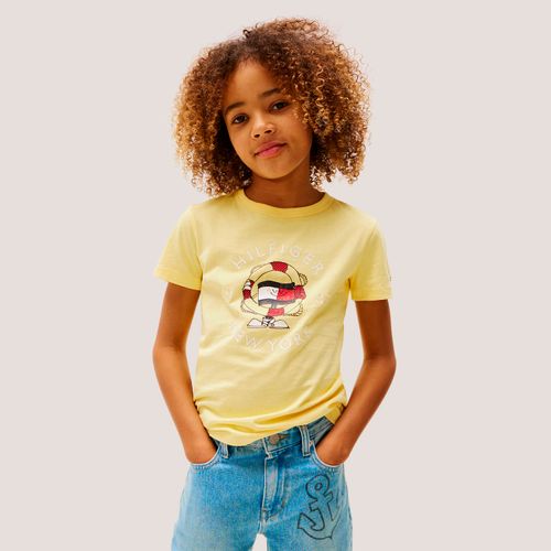 Camiseta Logo Linhas Infantil Tommy Hilfiger