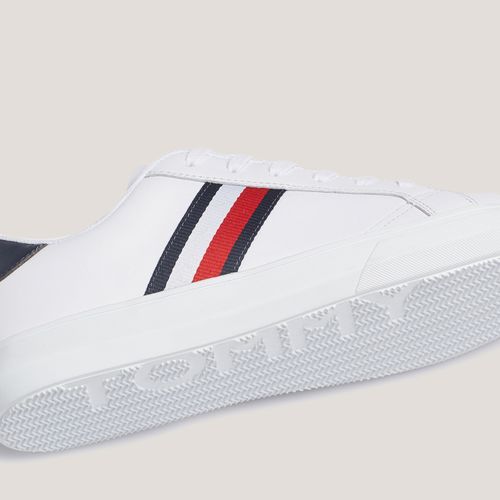 Tommy Tênis  Masculino Couro Faixa Lateral