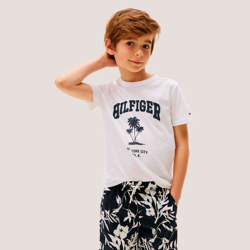 Camiseta Coqueiros Infantil Tommy Hilfiger