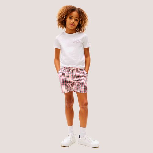 Camiseta Logo Linhas Infantil Tommy Hilfiger