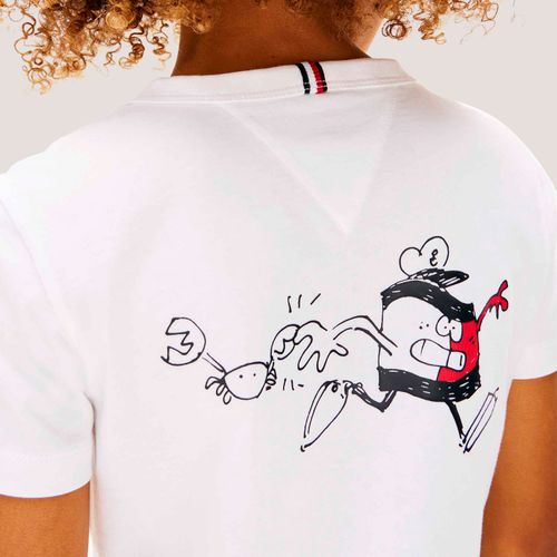 Camiseta Logo Linhas Infantil Tommy Hilfiger