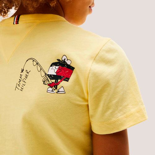 Camiseta Logo Linhas Infantil Tommy Hilfiger