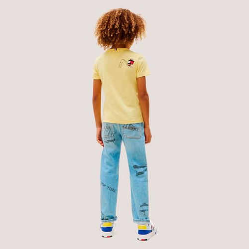 Camiseta Logo Linhas Infantil Tommy Hilfiger