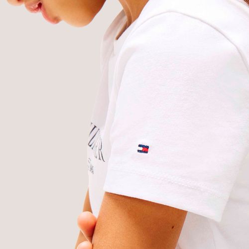 Camiseta Logo Cursivo Infantil Tommy Hilfiger