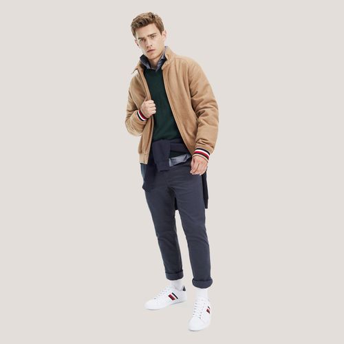 Tommy Tênis  Masculino Couro Faixa Lateral