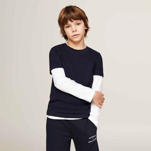 Camiseta Sólida Infantil Tommy Hilfiger