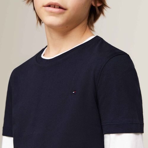 Camiseta Sólida Infantil Tommy Hilfiger