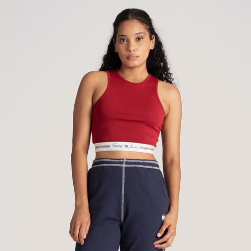 Cropped Nadador Faixa Logo Tommy Jeans