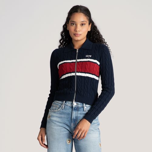 Cardigan Cropped Cashmere Tommy Jeans