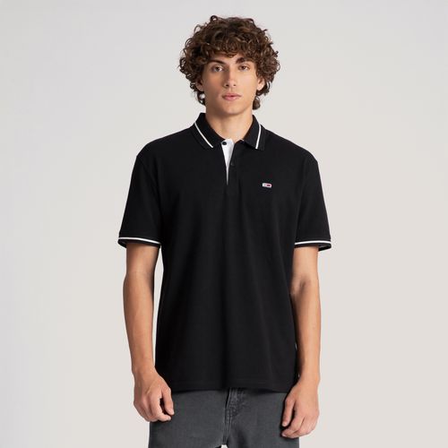 Polo Regular Faixa Contrastante Tommy Jeans