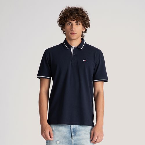 Polo Regular Faixa Contrastante Tommy Jeans