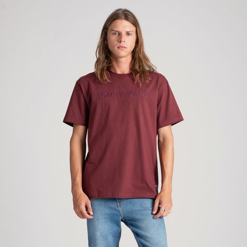 Camiseta Logo Tonal Bordado Tommy Jeans