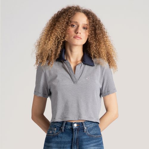 Polo Cropped Listrada Tommy Jeans