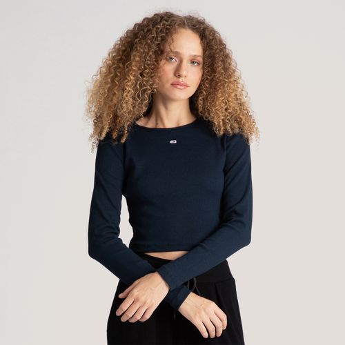 Camiseta Manga Longa Bandeira Tommy Jeans