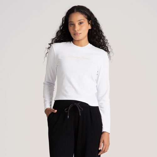 Camiseta Manga Longa Logo Cursivo Tommy Jeans