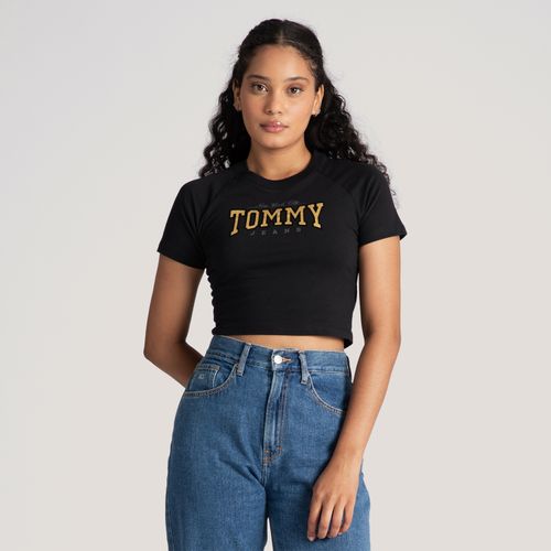 Cropped Logo Glitter Tommy Jeans
