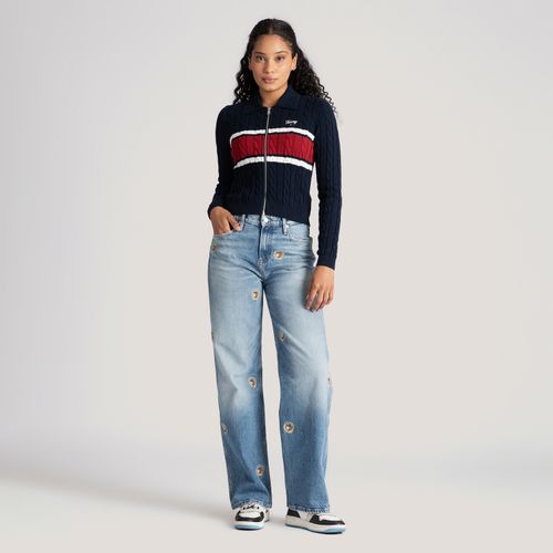 Cardigan Cropped Cashmere Tommy Jeans