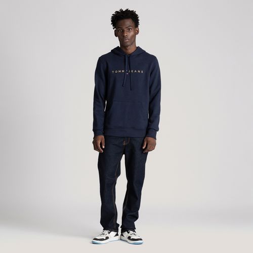 Moletom Capuz Logo Linear Tommy Jeans