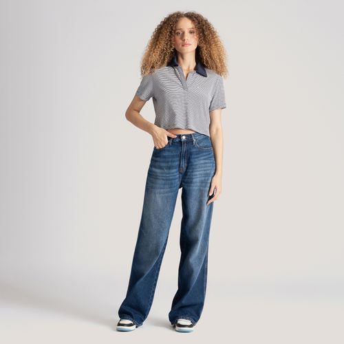 Polo Cropped Listrada Tommy Jeans
