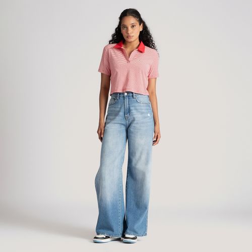Polo Cropped Listrada Tommy Jeans