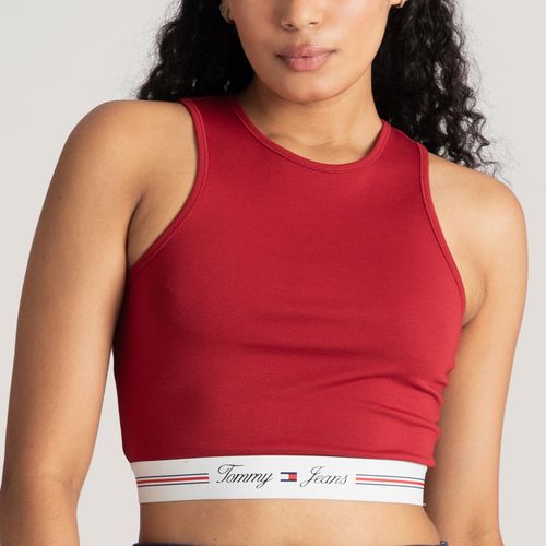 Cropped Nadador Faixa Logo Tommy Jeans