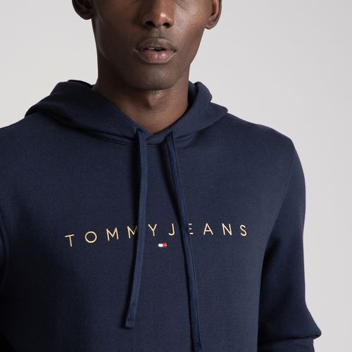 Moletom Capuz Logo Linear Tommy Jeans